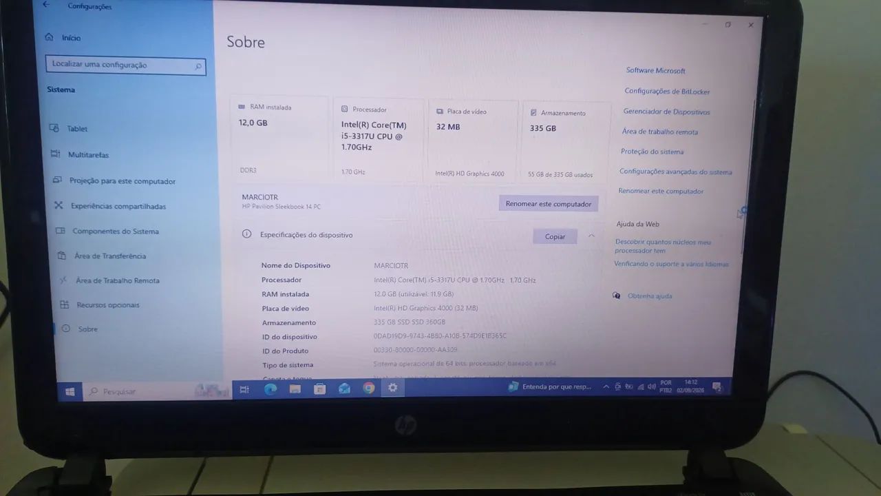 Notebook HP Slim Core i5 | 12GB RAM | SSD Rápido | Windows 10 + Office Pro - Foto 4