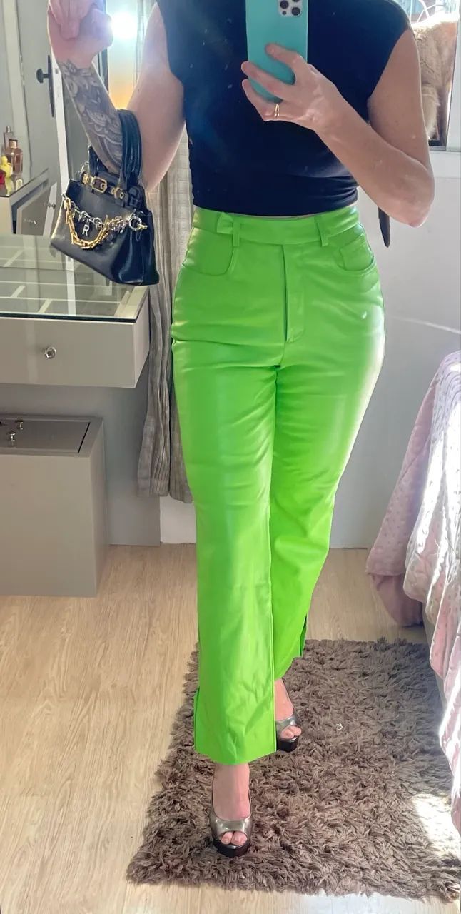 Calça Cargo Verde Lima Bari Original Tam 38 - Estado de Nova - Foto 2
