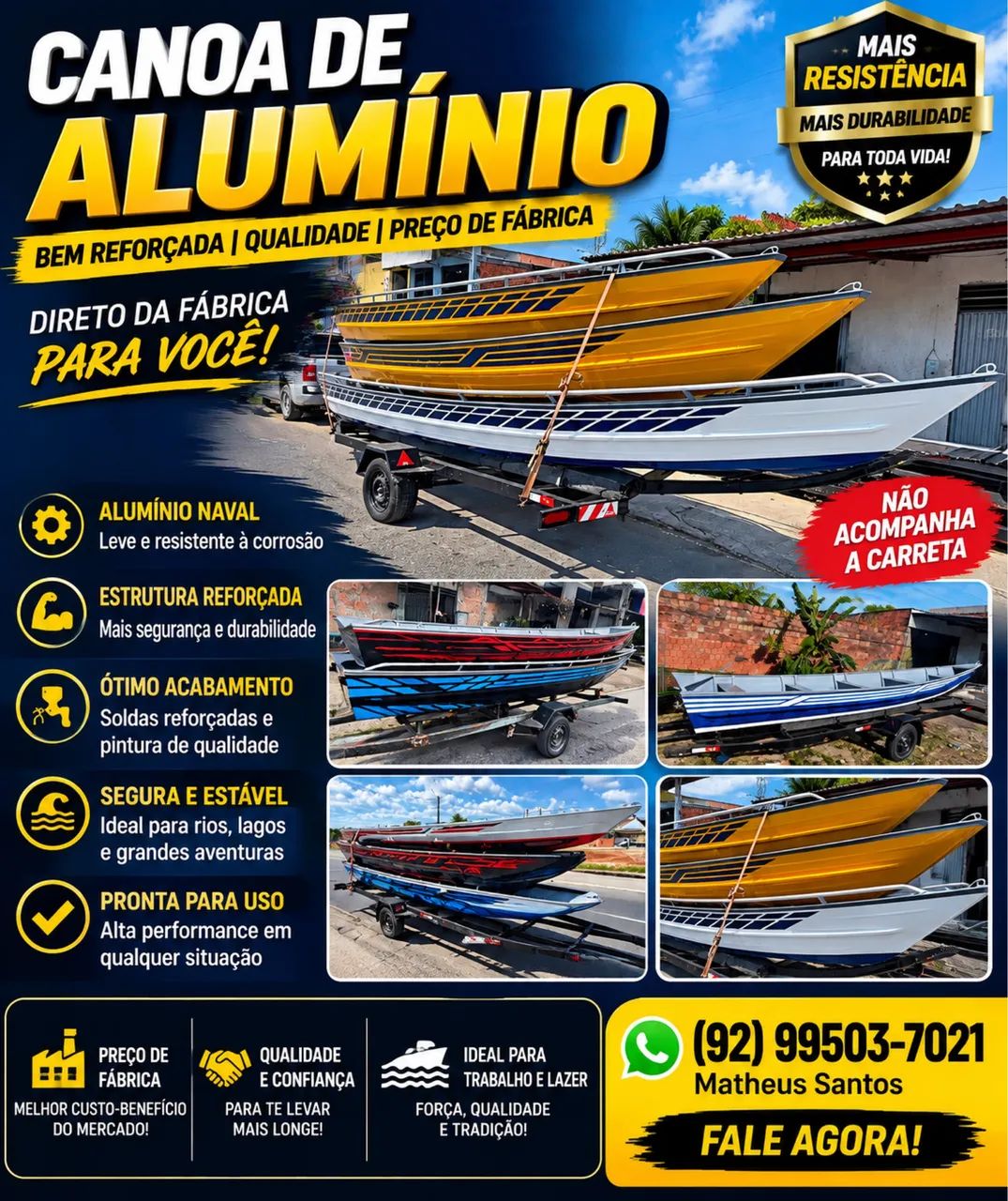 Canoa de alumínio 