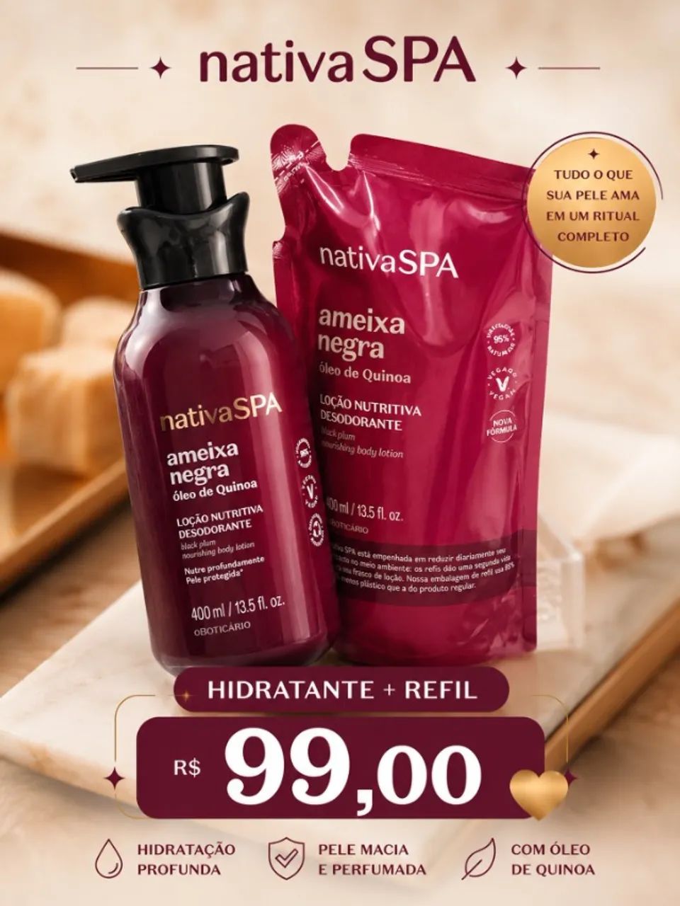 Compre a Loção Hidratante e GANHE o Refil ?
