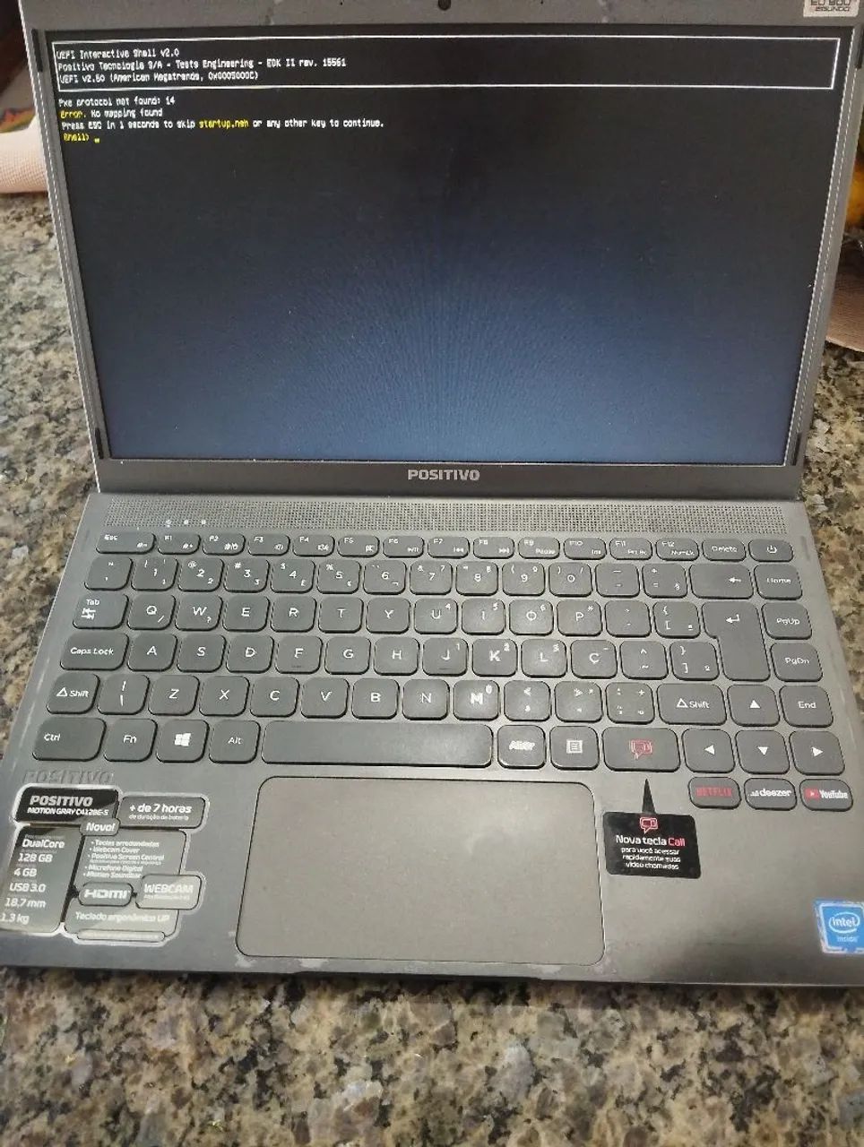NOTEBOOK POSITIVO COM DEFEITO, IDEAL PARA RETIRAR PEÇAS OU REVENDA  - Foto 3