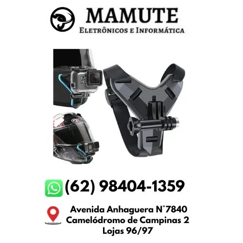 Suporte Câmera Celular Gopro Para Capacete Posição De Queixo Motoboy Delivery 