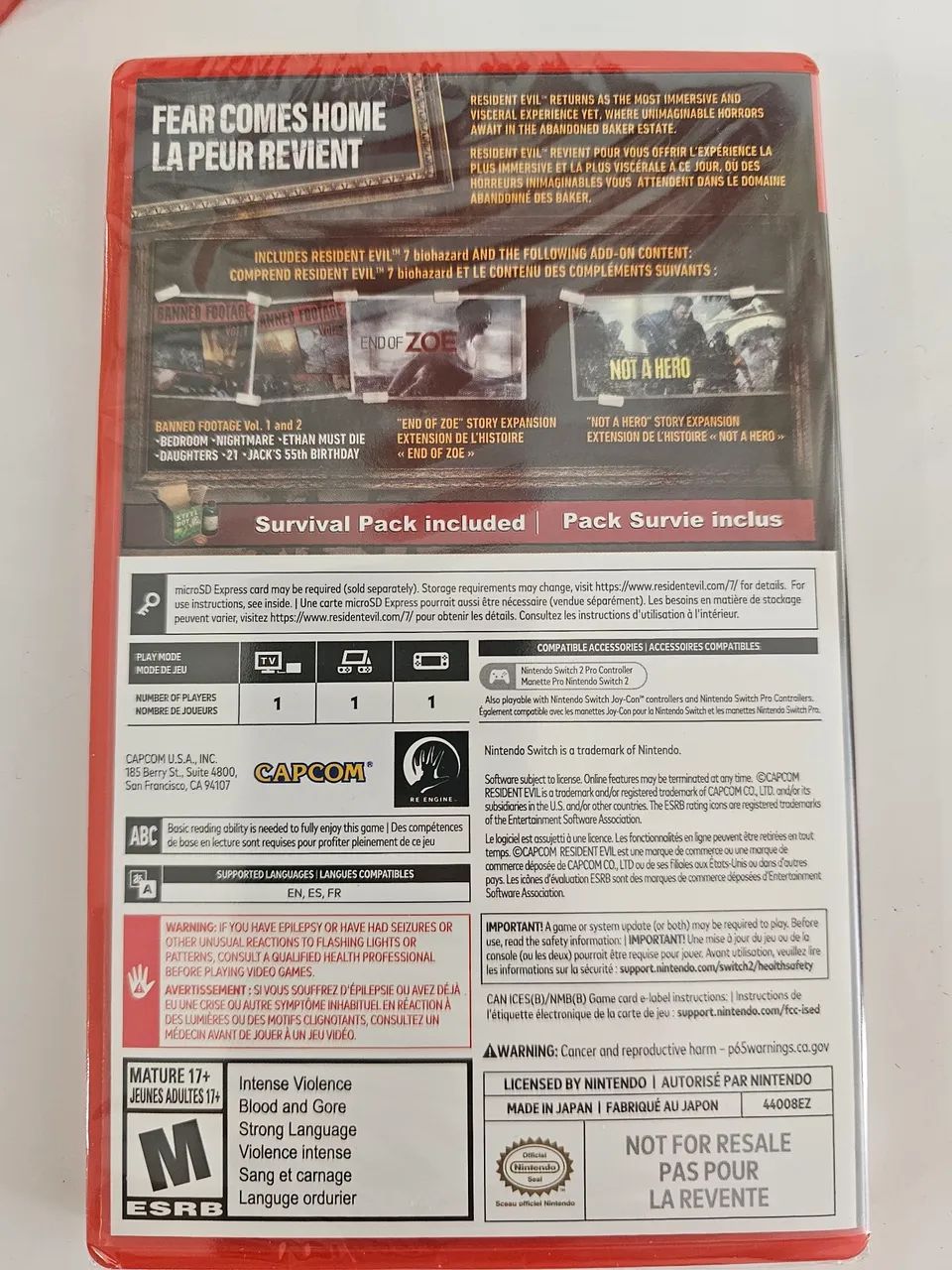 Resident Evil VII Gold. Jogo de Nintendo Switch 2. - Foto 4