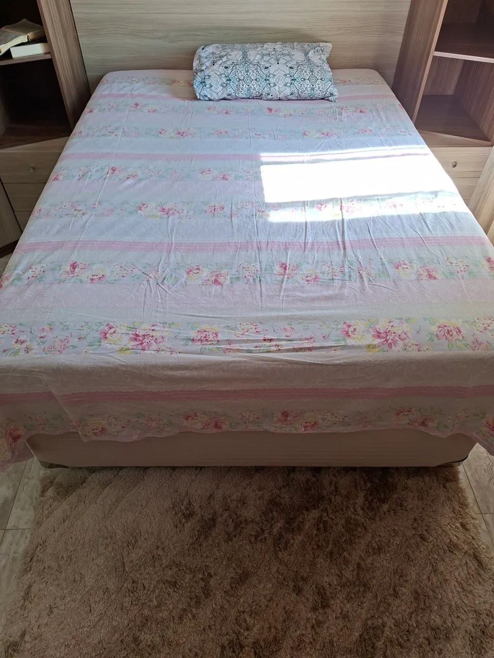 Cama box de casal com colchão em ótimo estado - Foto 3