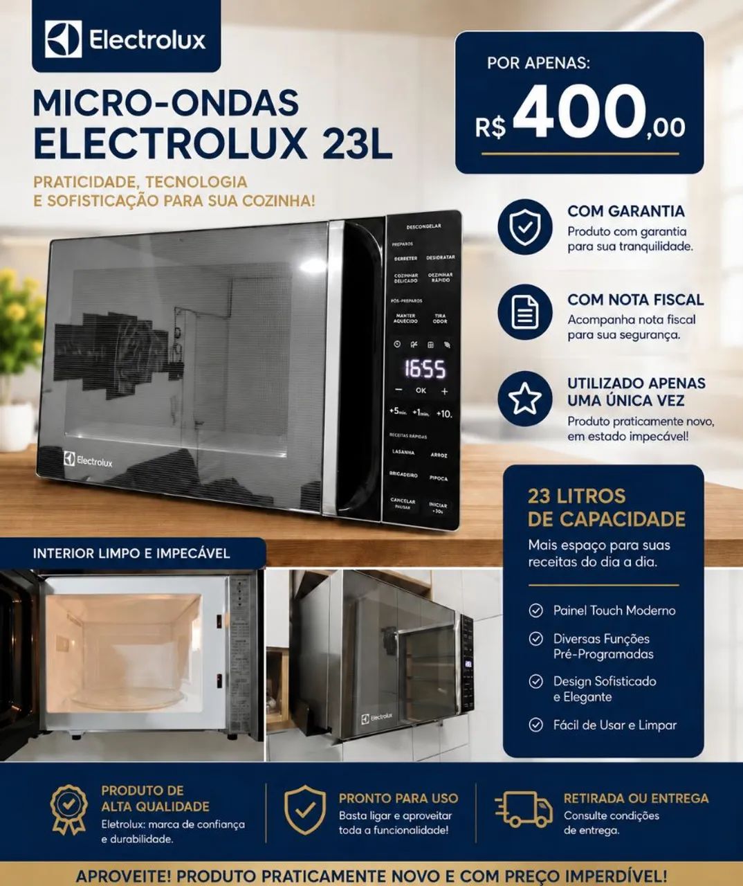 Microondas Eletrolux 23L 