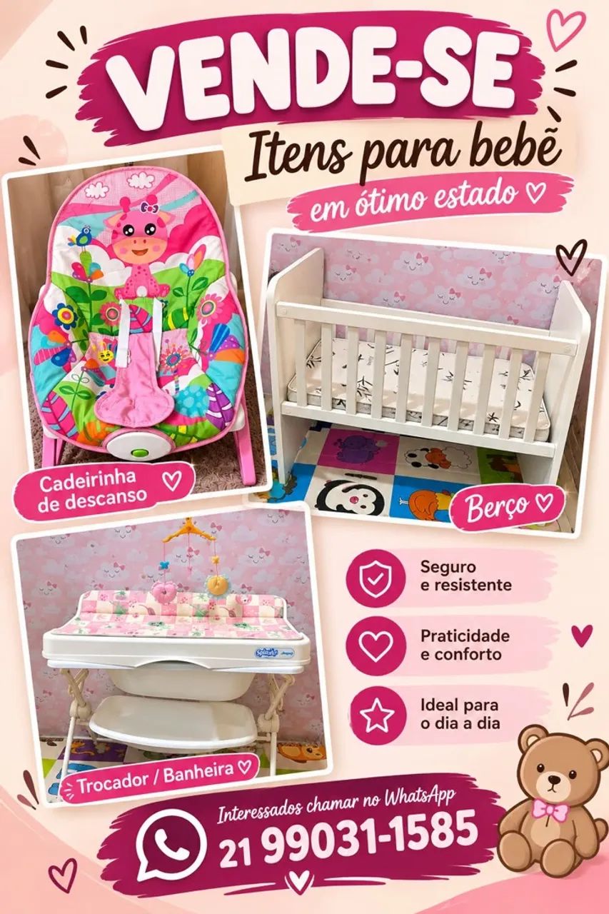 Itens para bebê em ótimo estado 