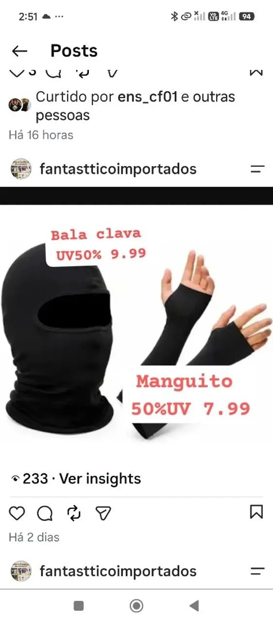 Bala clava UV 