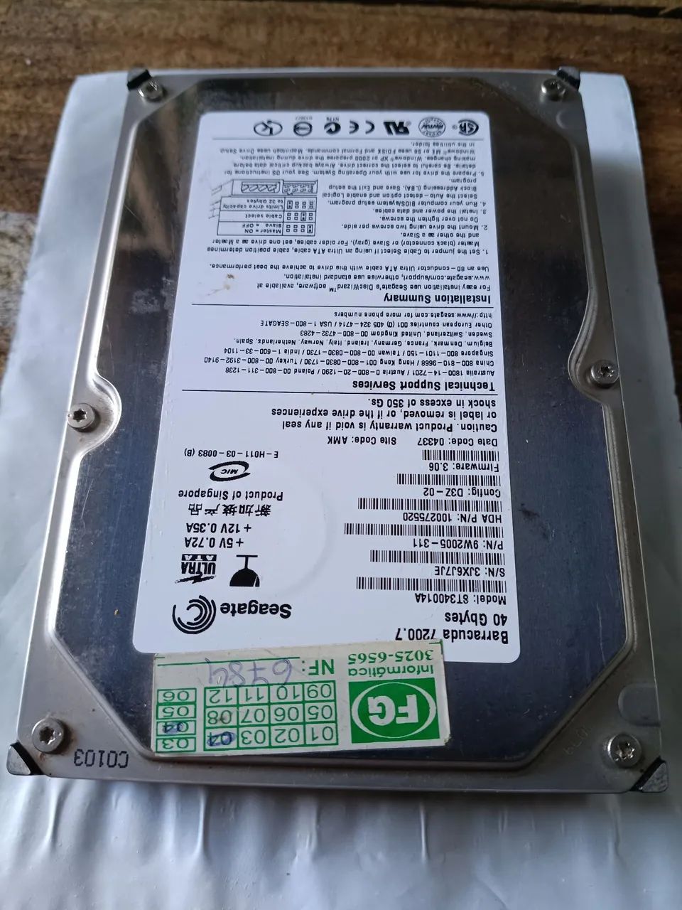 HD 40GB IDE (funcionar!!!)