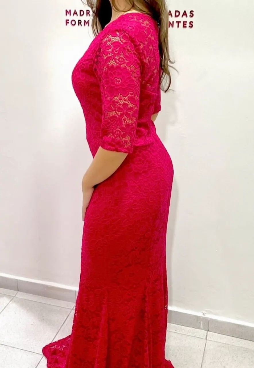 Vestido vermelho rendado - Foto 2