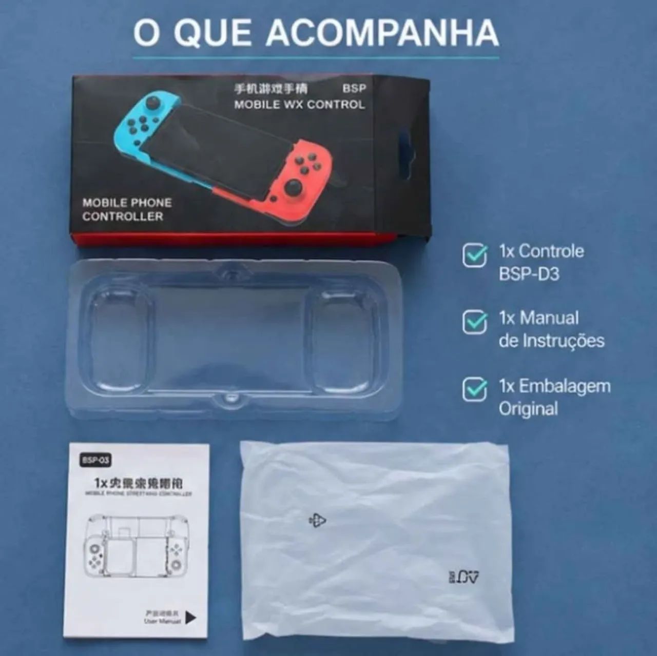 Controle Bluetooth BSP-D3 para Celular Android/iPhone - Sem Fio - Foto 2