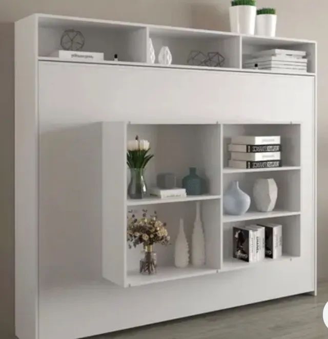 Cama Articulada Casal Horizontal com Nichos e Prateleiras Cm8043 + Tecno Mobili Quantidade - Foto 3