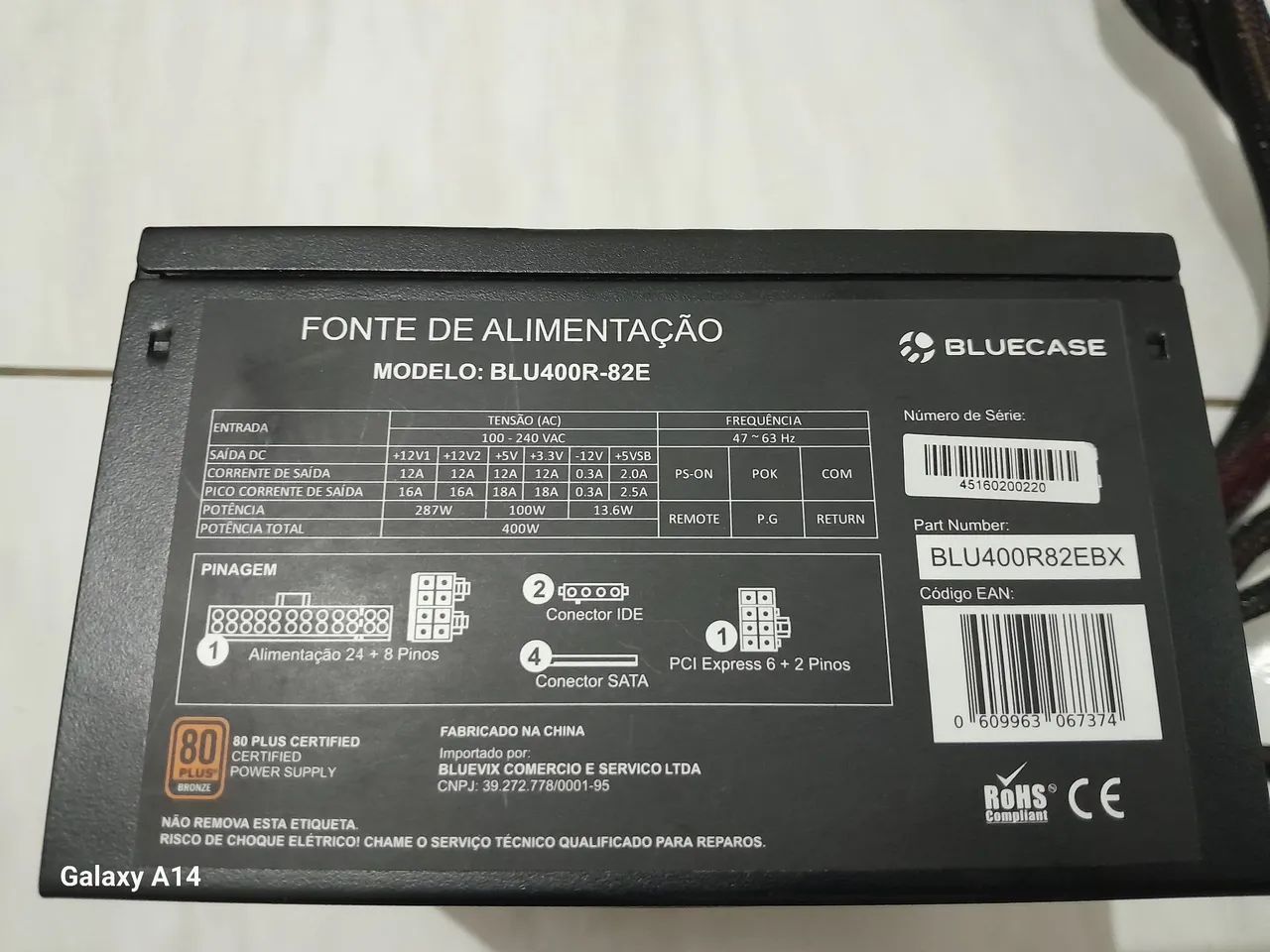 Fonte de Alimentação ATX Pc bluecase  - Foto 5