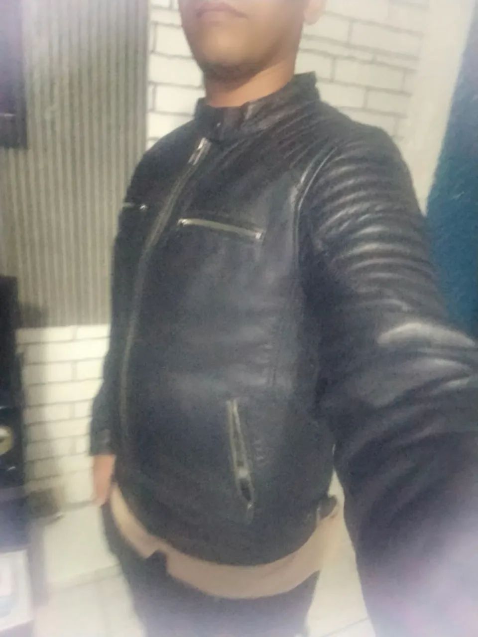 Jaqueta couro legítimo 