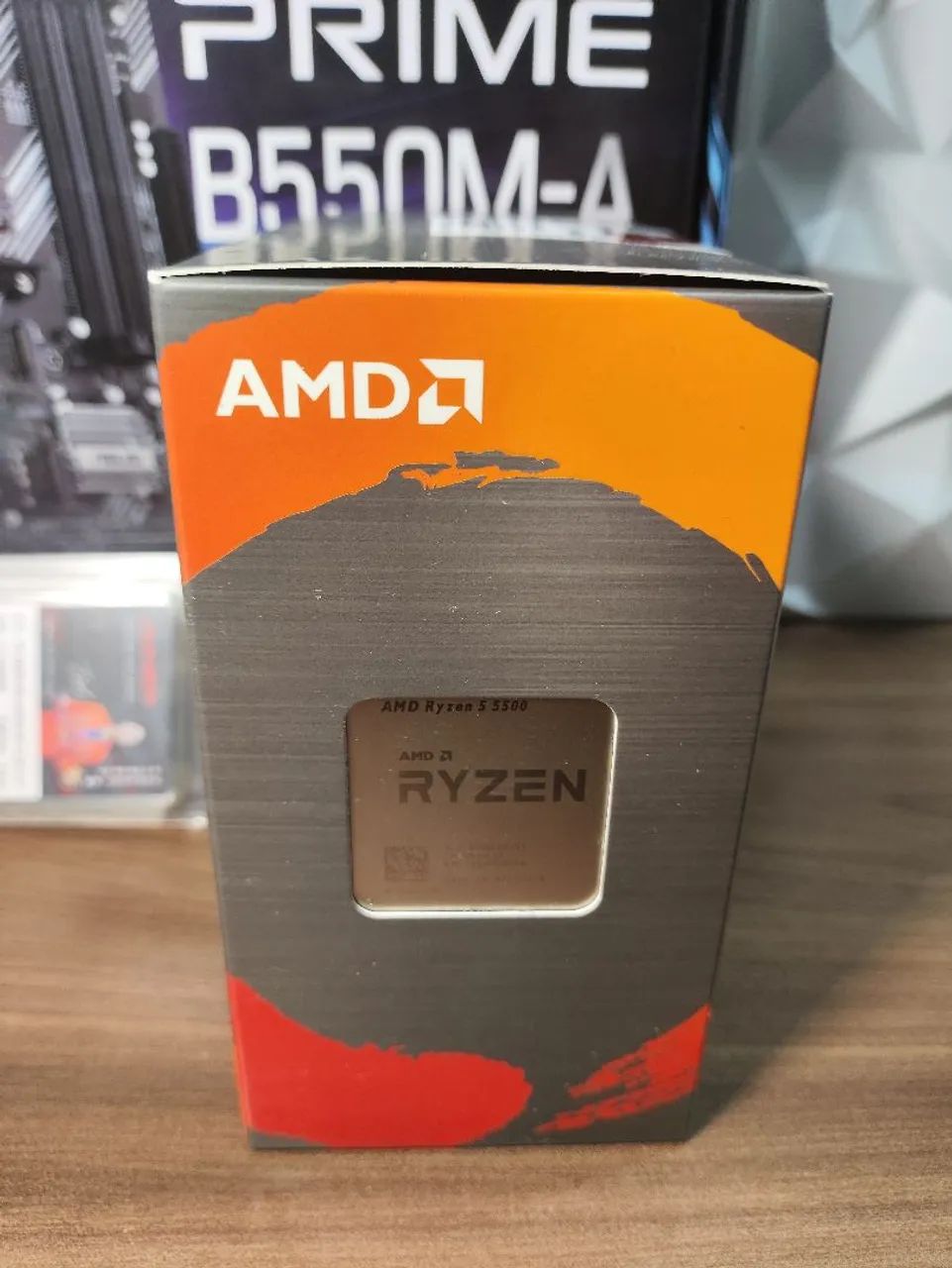 Kit upgrade Ryzen AM4 com Placa mãe Asus Prime B550m + 16gb de memória novo lacrado  - Foto 2