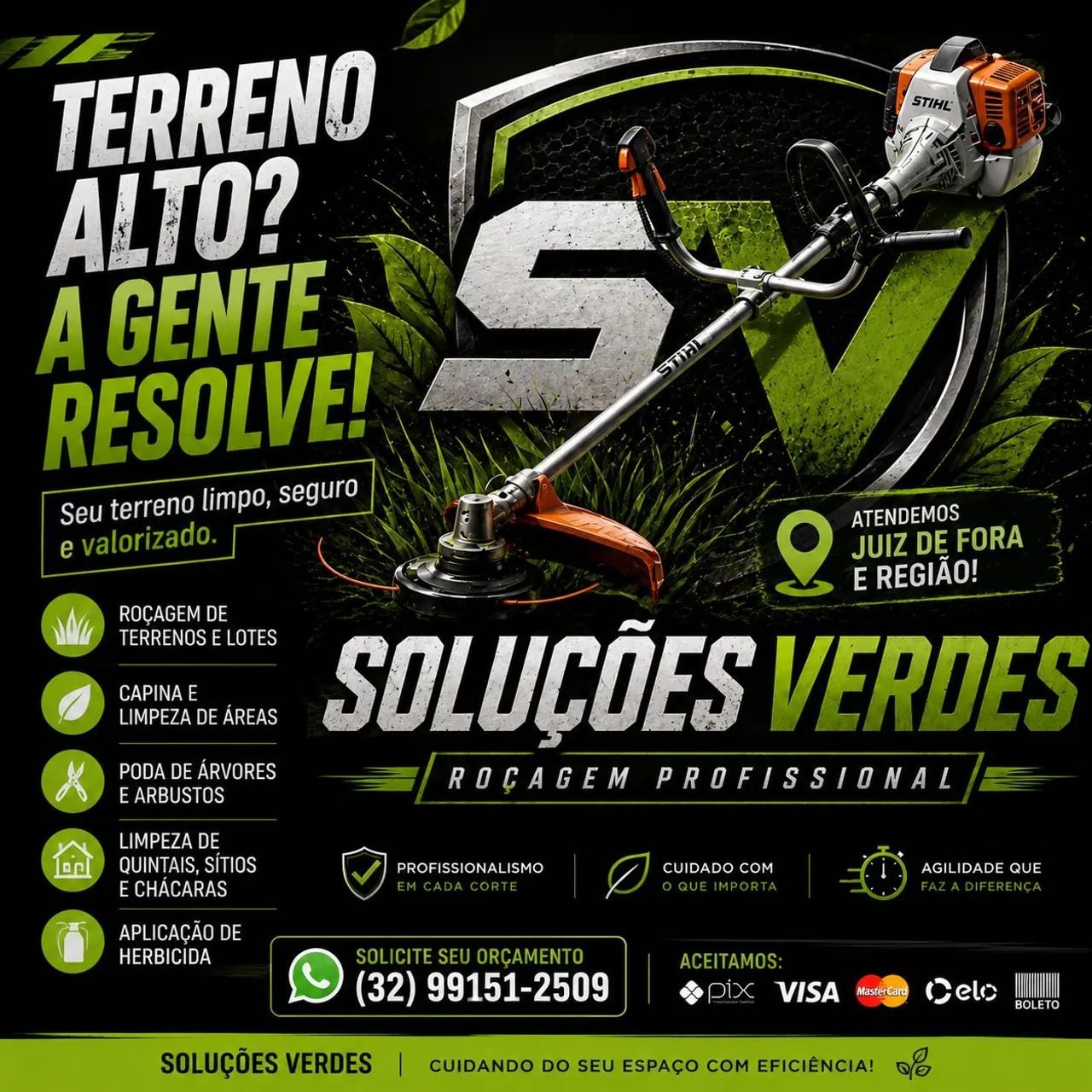 Soluções verde 