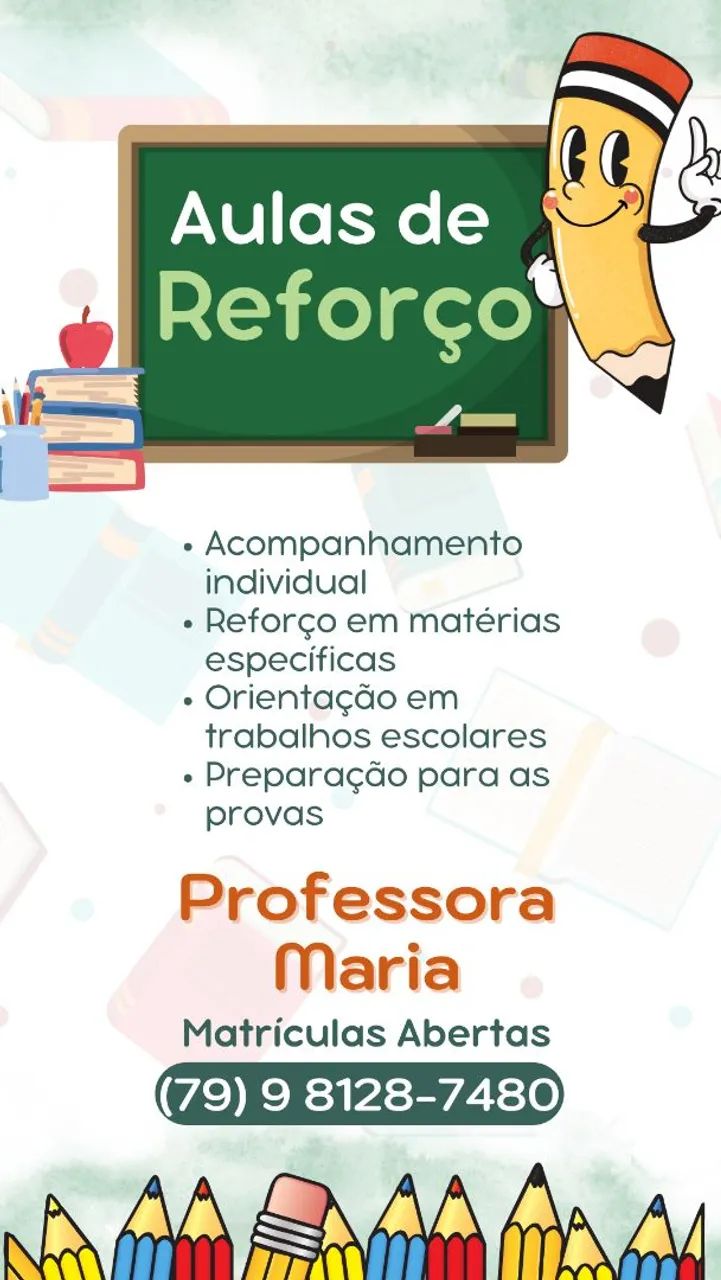 Aulas de Reforço Escolar - Presencial ou EAD