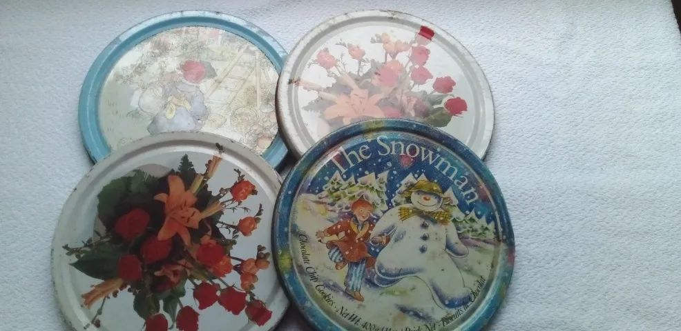 Latas antigas de biscoito, vintage.  - Foto 4