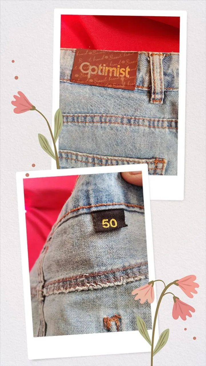 Mini saia jeans feminina tam 50 - Foto 5