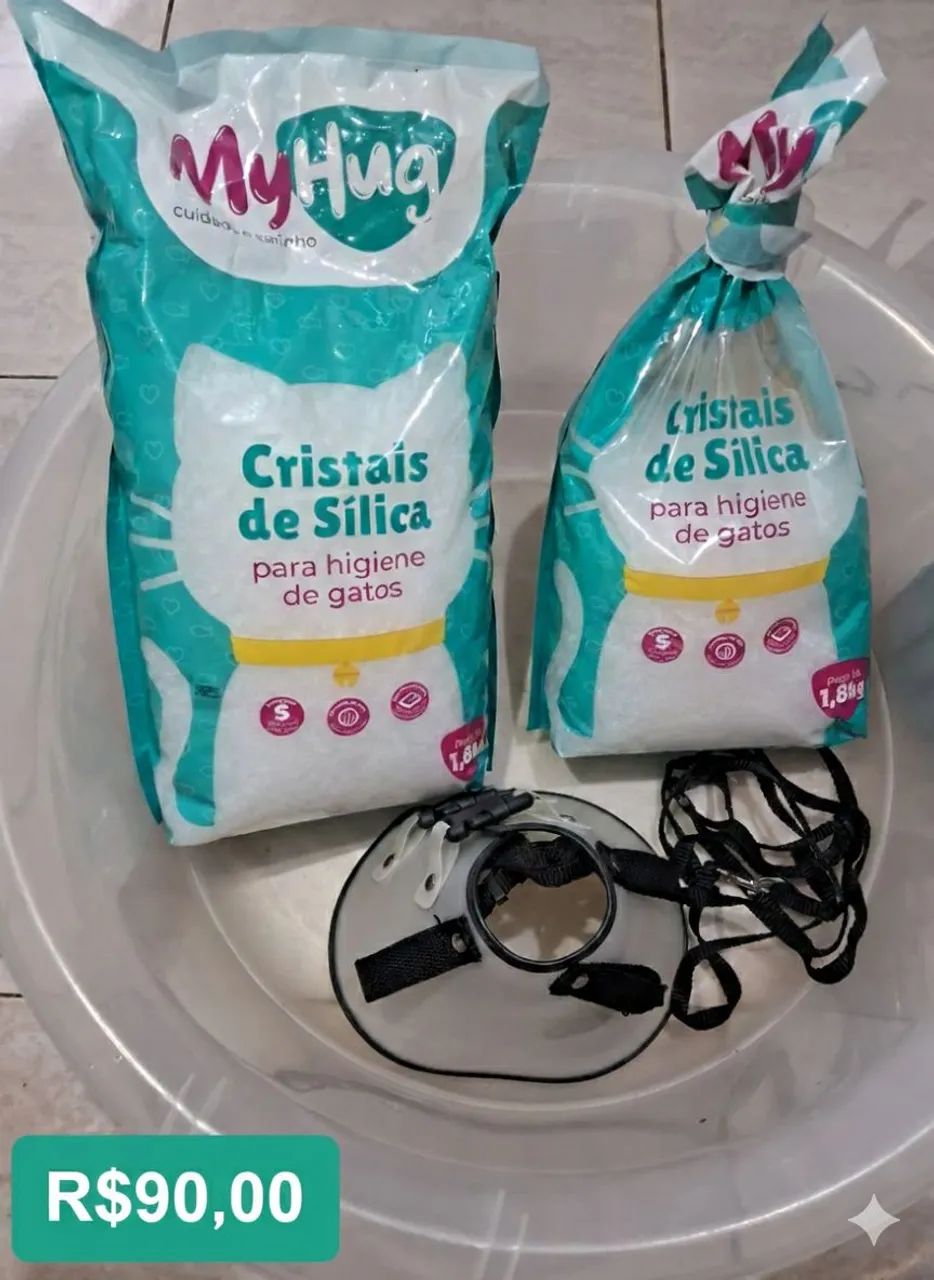 Kit de cuidados para gato - sílica, cones e acessórios