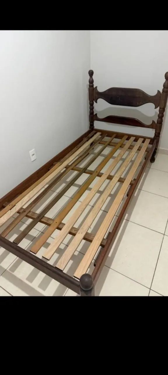 Cama de solteiro madeira maciça ENTREGO