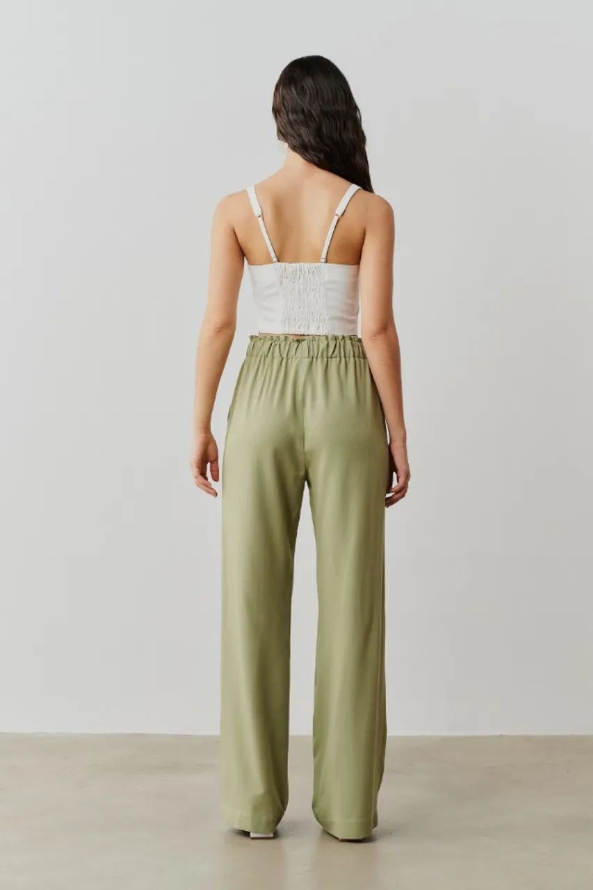 Calça reta com elástico Muna P - Foto 4