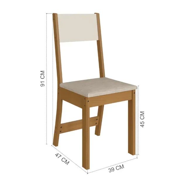 Conjunto Mesa Com 4 Cadeiras Talita Indekes - NOVA - Foto 4