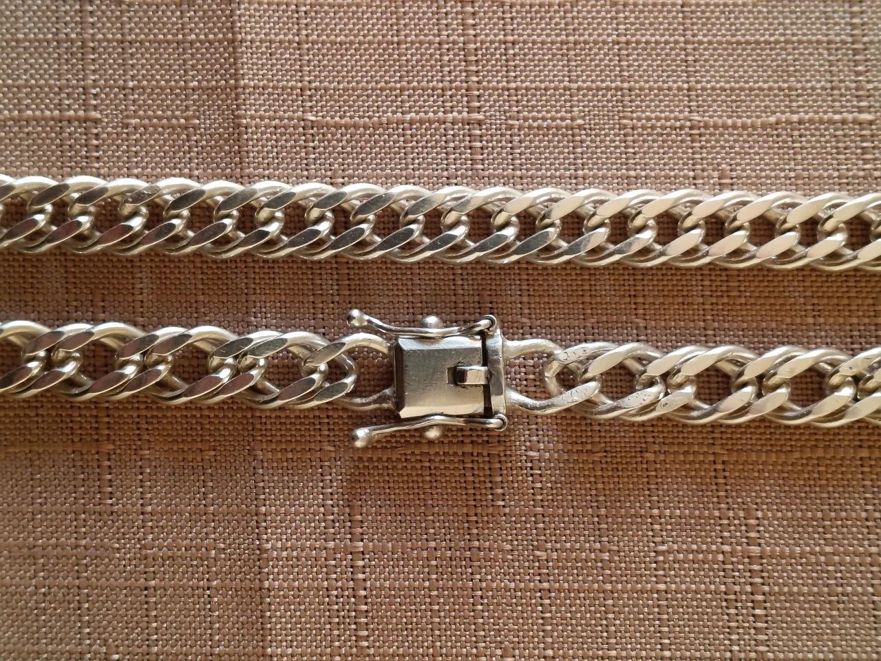 Corrente prata 925 grumet duplo 7mm 65cm - Foto 3