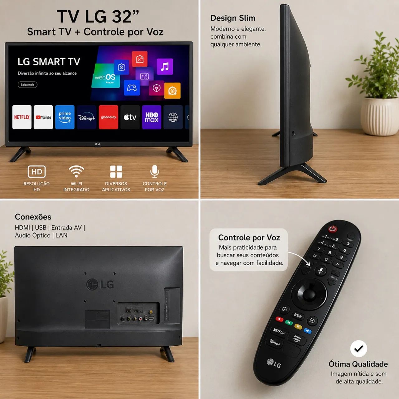 Televisão LG 32 polegadas com controle por voz  - Foto 2