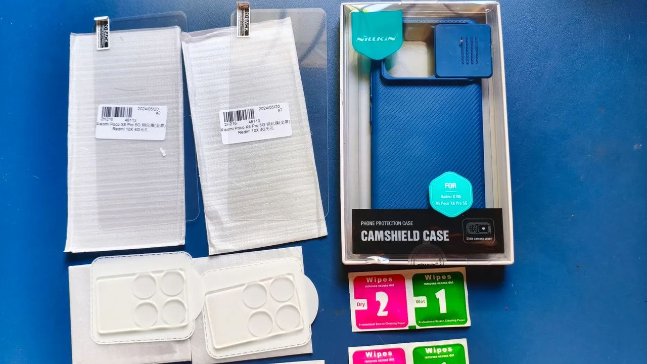 Kit capa e película Poco X6 pro