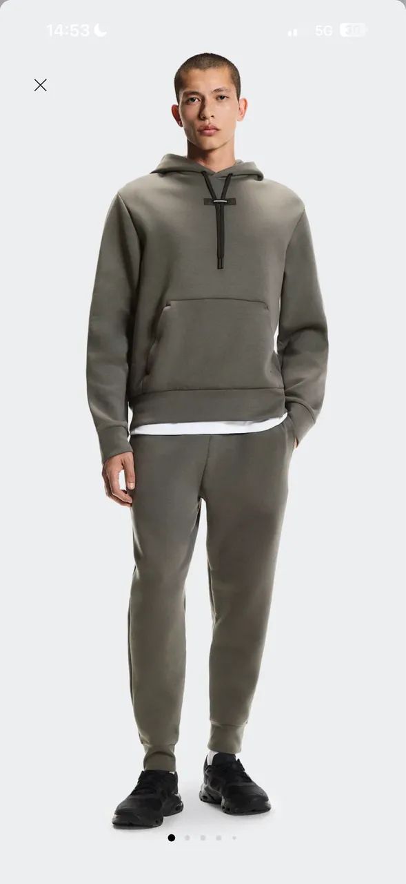 Calça on running focus tech sweatpants shadow