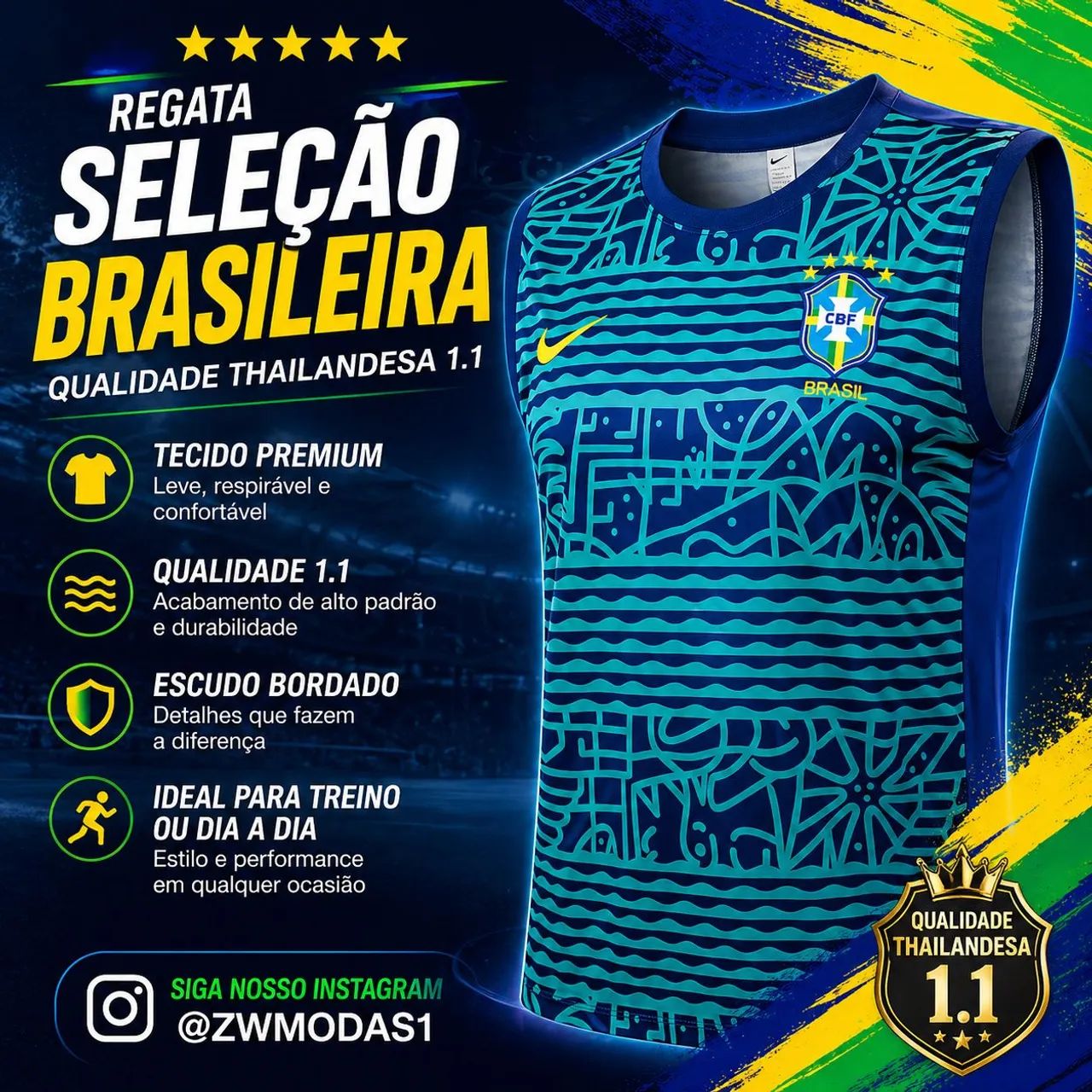 Regata Brasil Na Qualidade Thailandesa 1.1