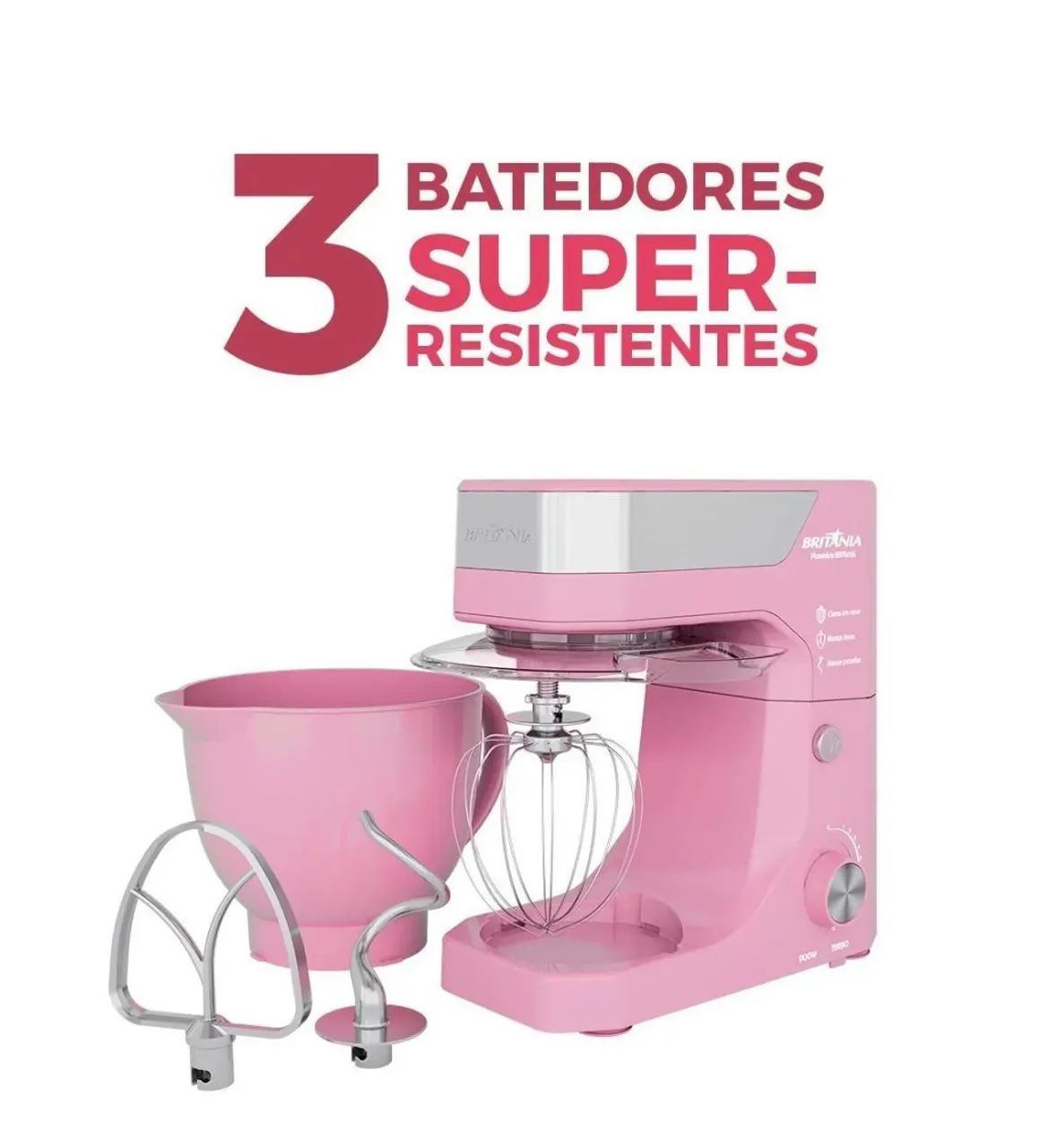 Batedeira rosa 127 e 220v  - Foto 2