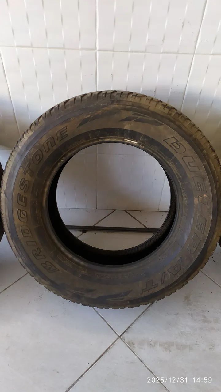 Jogo Pneus Caminhonete Bridgestone 265 65 R17 Aro 17 (mais de meia vida) P/ L200 S10 Hilux - Foto 6