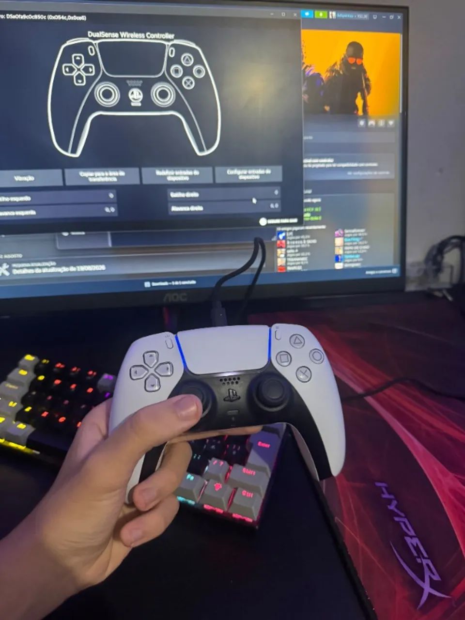 controle de PS5 branco - Foto 2