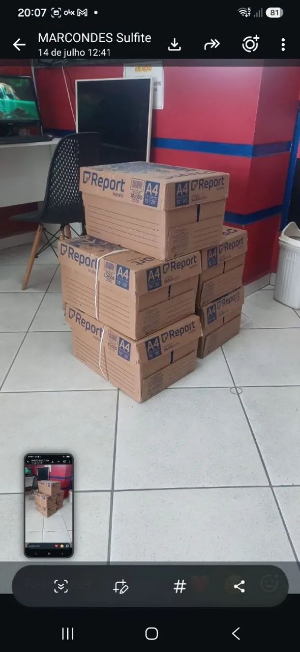 Papel sulfite report 75g a4 com 5000 folhas - Foto 3