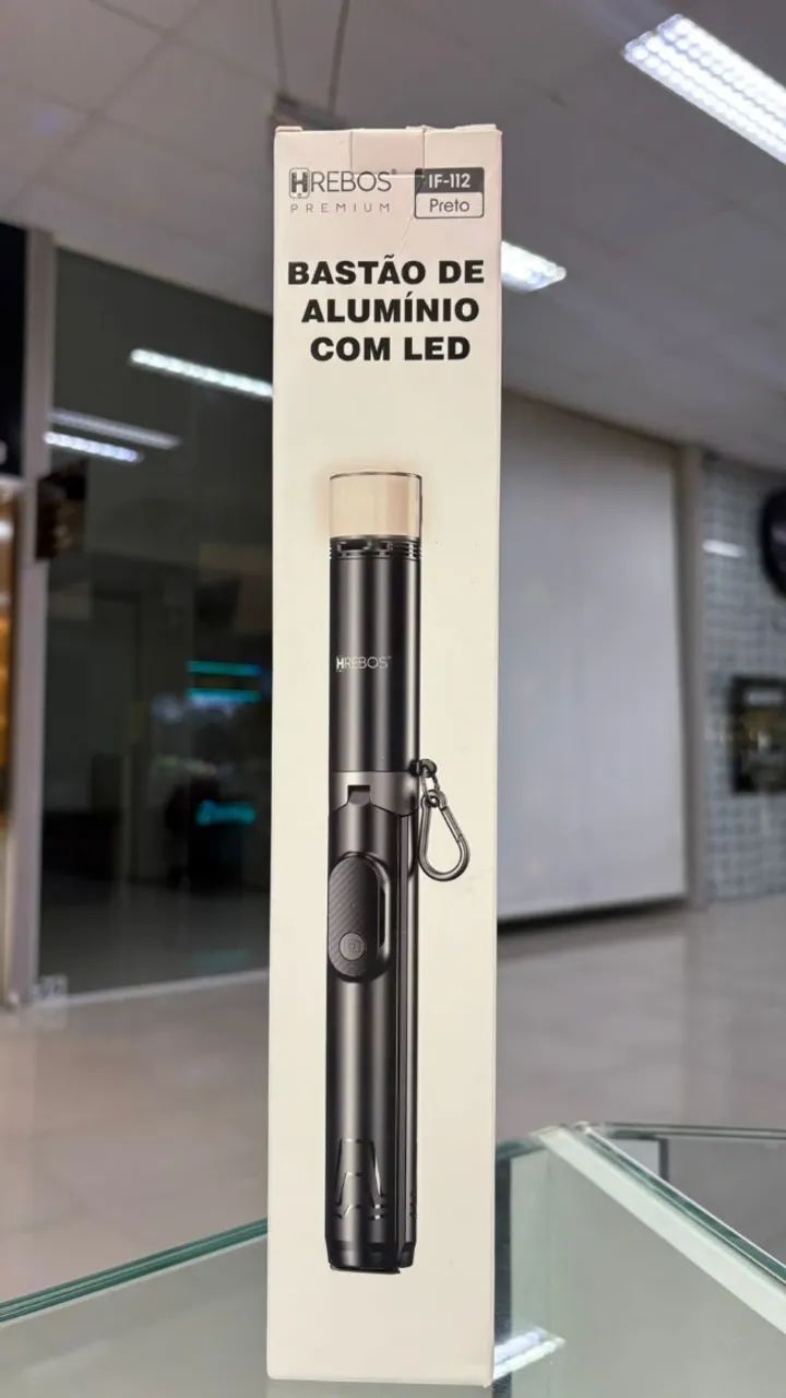 BASTÃO DE ALUMÍNIO COM LED - TRIPÉ