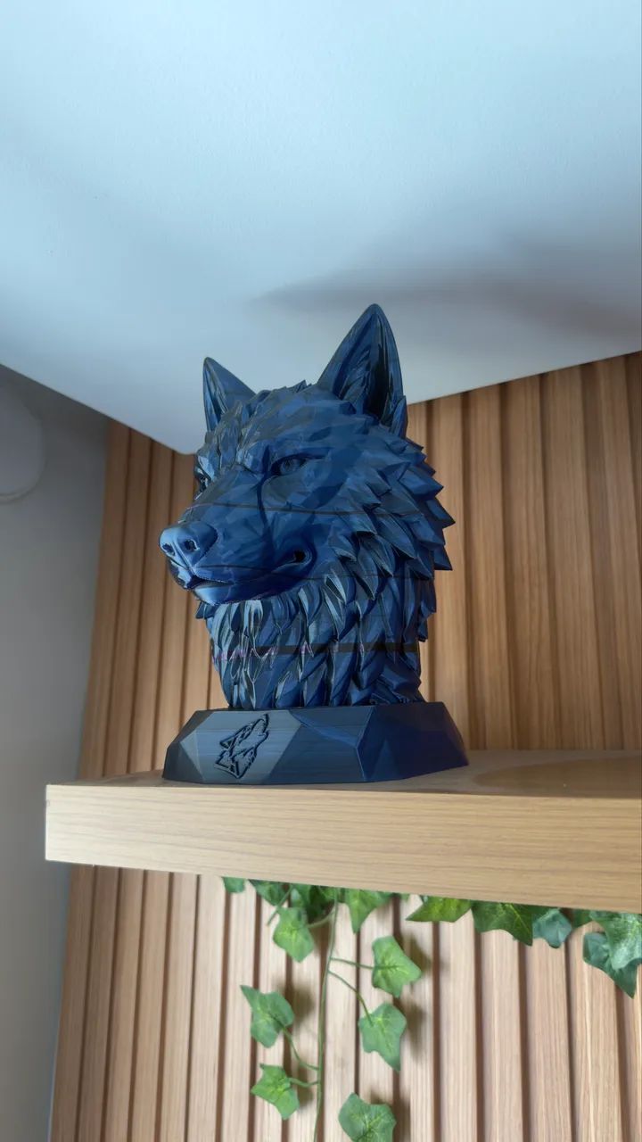 Busto de Lobo - Impressão 3D - Pe ça Decorativa - Foto 2