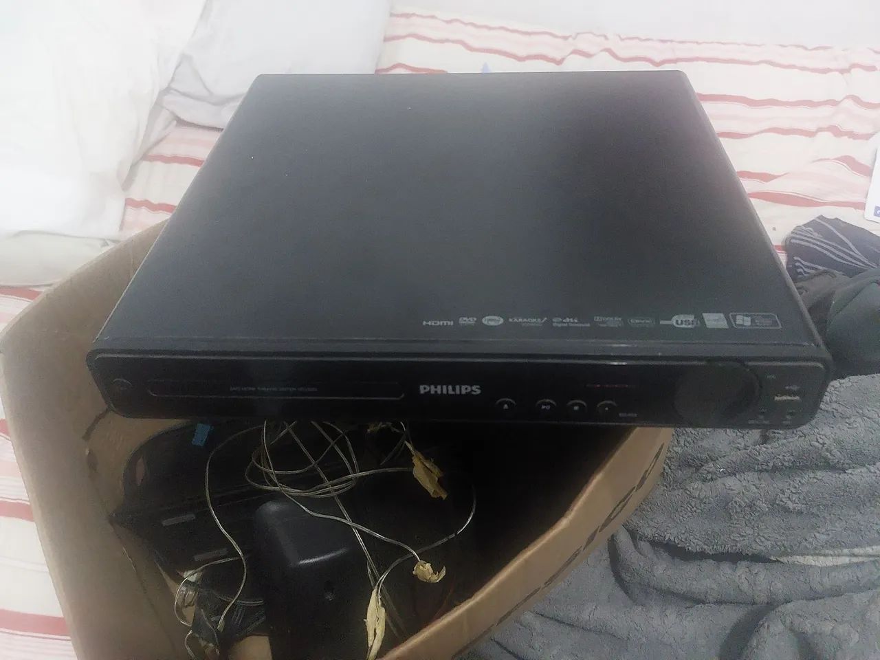 Caixa de som funcionando 