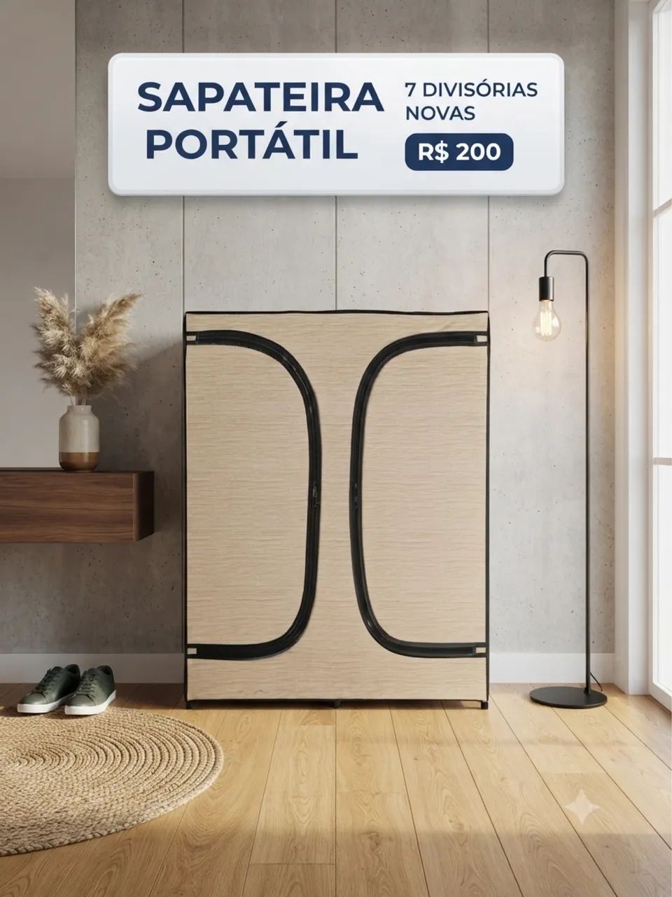 Sapateira 7 divisórias novas para quarto - Foto 2