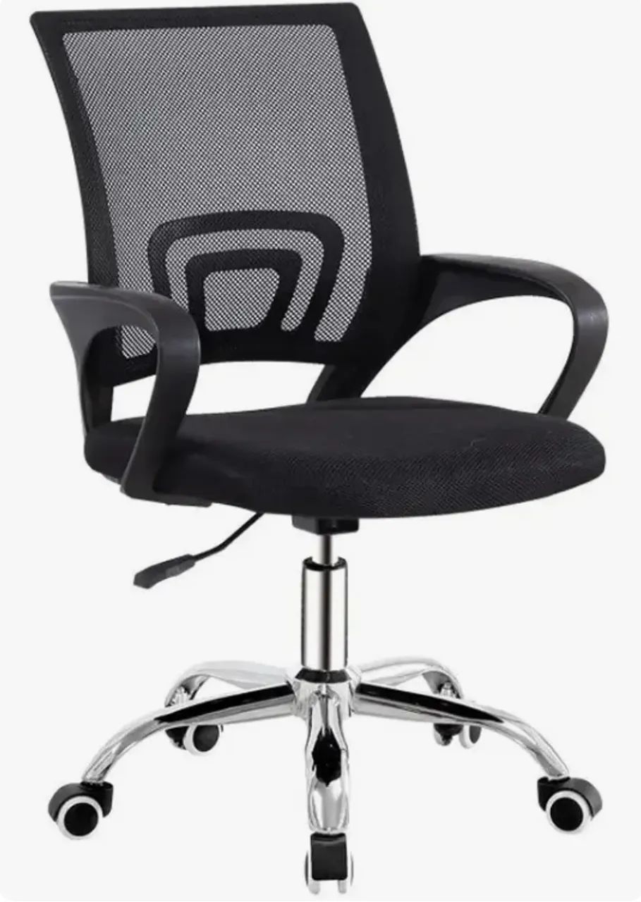 Cadeira Diretor Office Preta Cromada