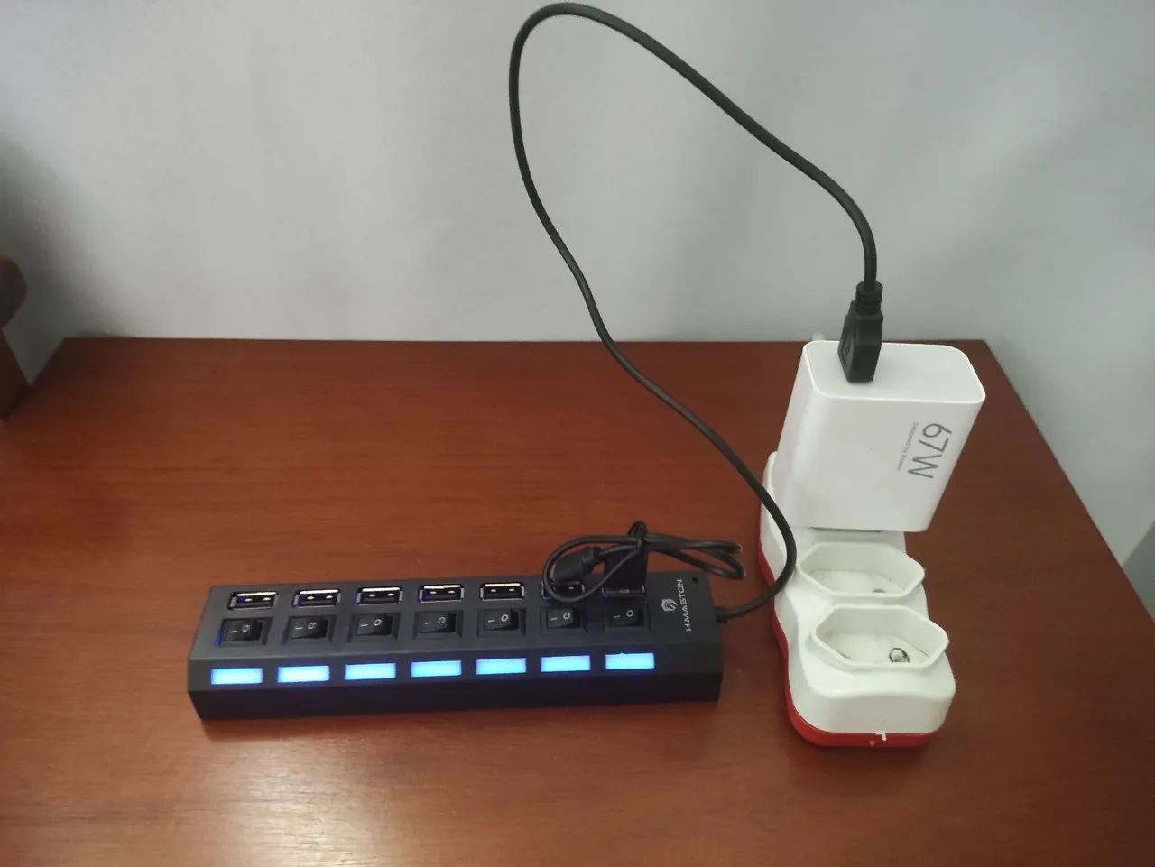 Divisor USB 2.0 de 7 portas adaptar com comutadores individuais  - Foto 2
