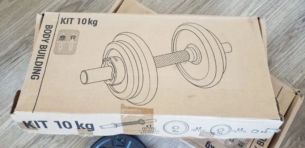Halteres de Musculação 10kg - Corength Preto (2 conjunto completos) - Foto 5