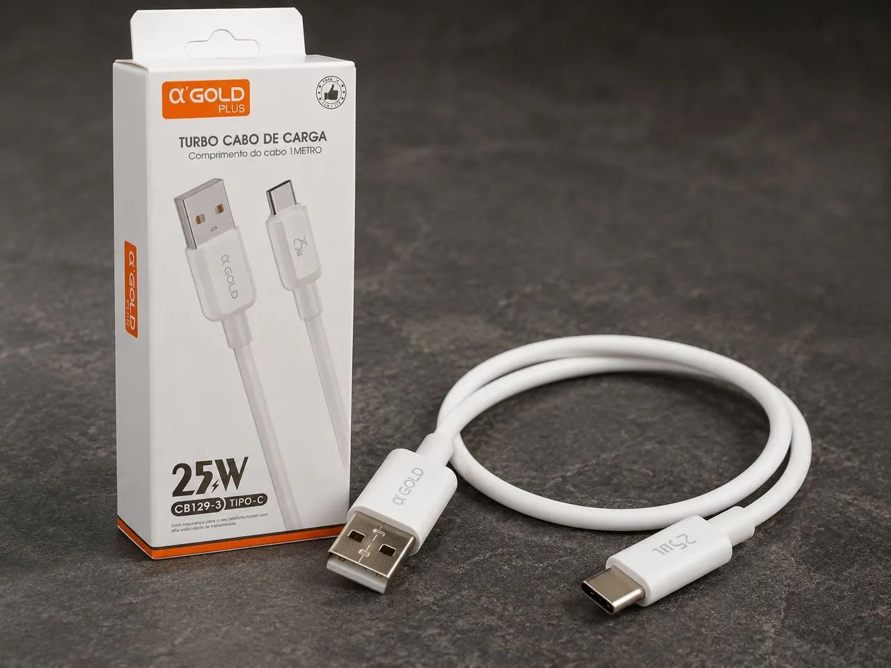 Cabo Turbo USB Para Tipo C Gold CB129-3