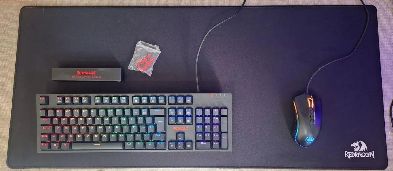 Kit redragon mouse teclado mousepad
