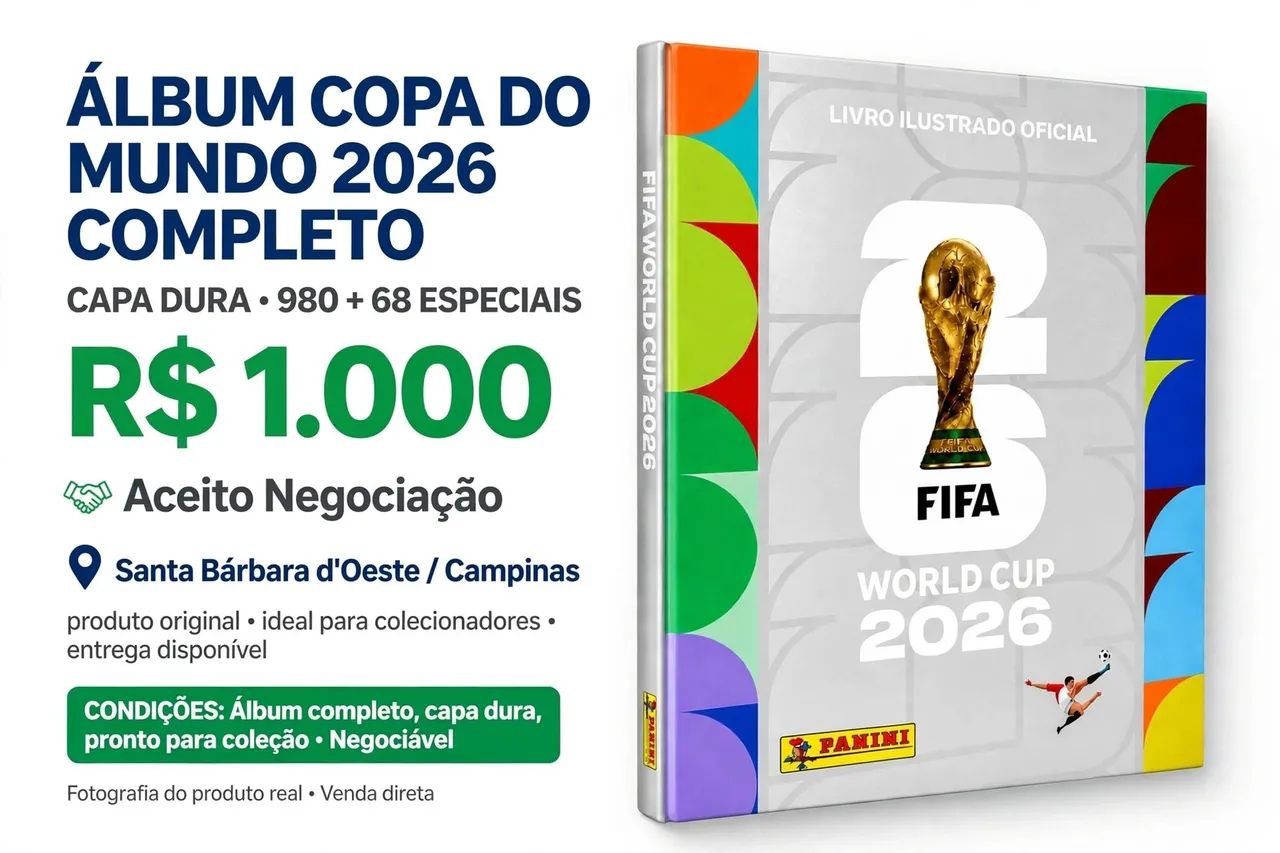 Álbum Copa 2026 Completo - Capa Dura