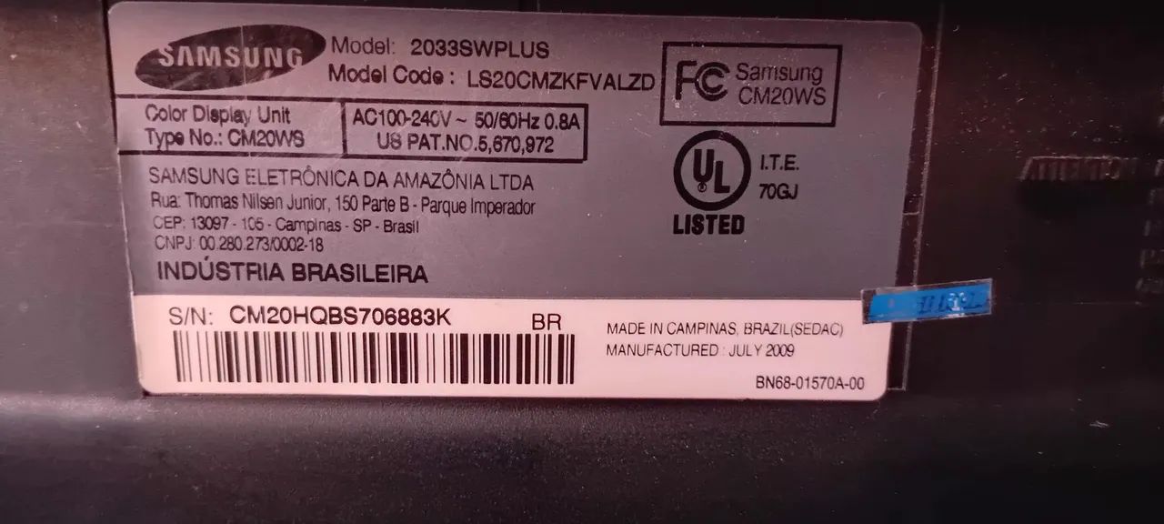 Vendo Monitor Samsung 20 Polegadas - Foto 5