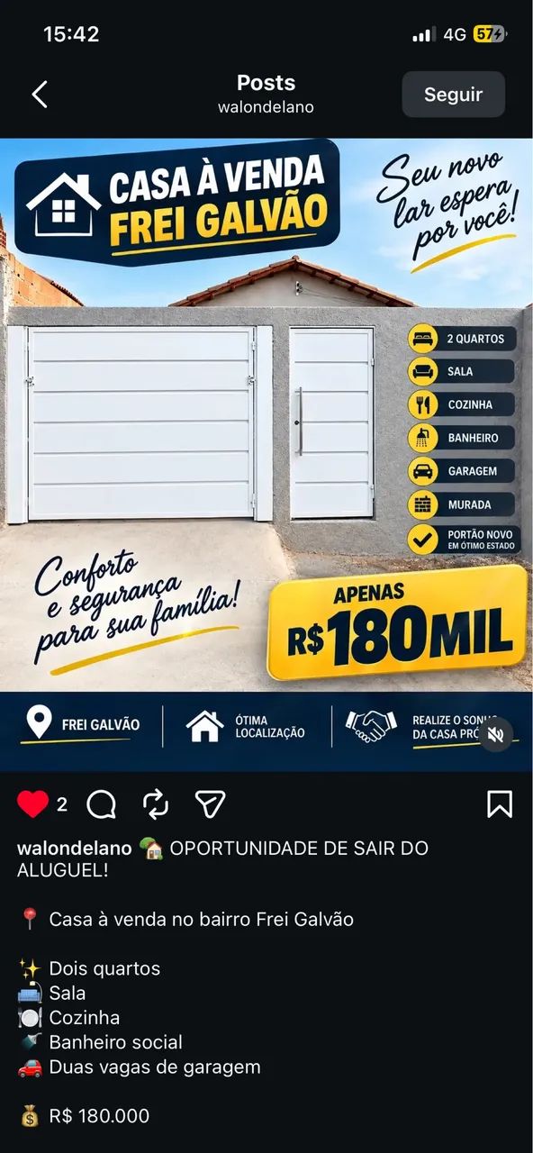 CASA FREI GALVÃO 170 Mil