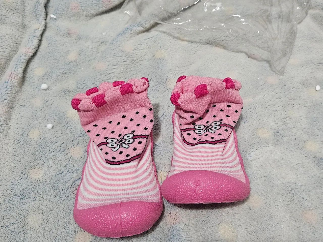 Meia Infantil Menina Bebê Sola Antiderrapante Macia Leve Confortável Dia Dia