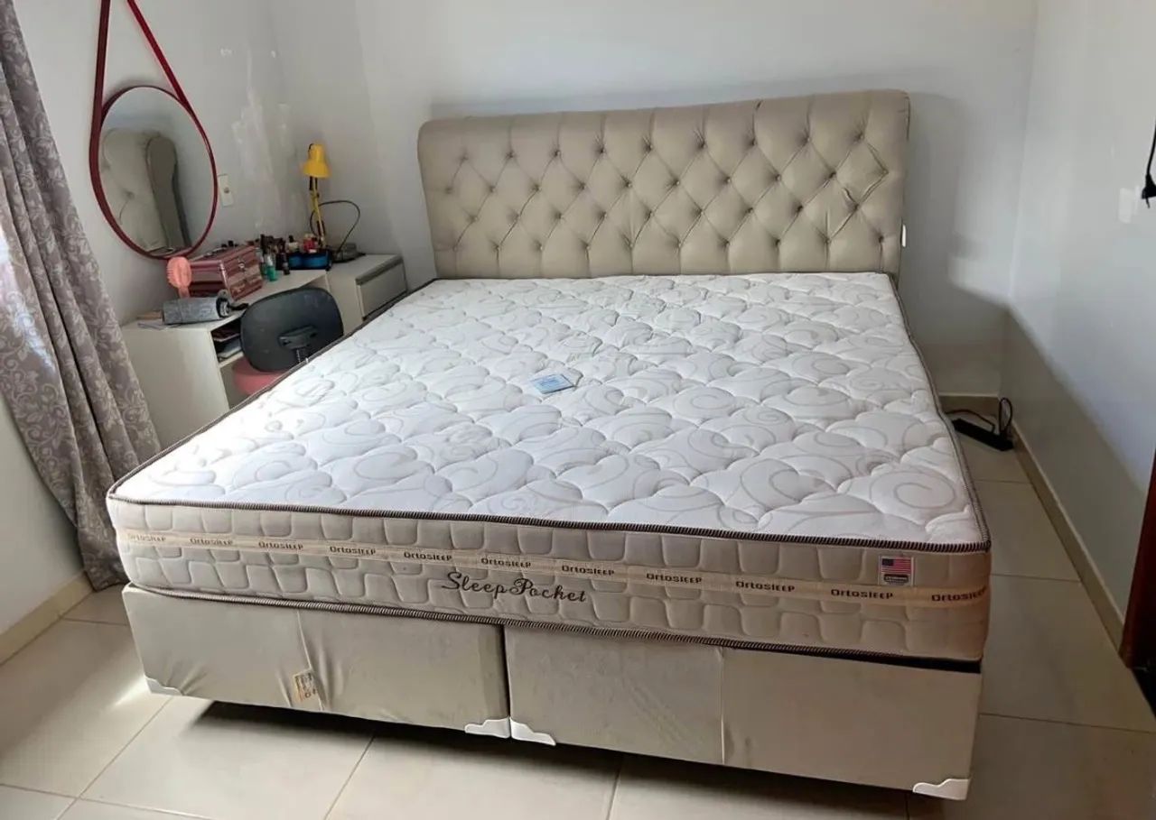 Cama box king molas ensacadas ate 10x sem juros 