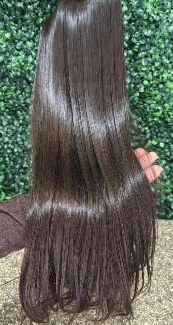 Cabelo Castanho Para Mega Hair 